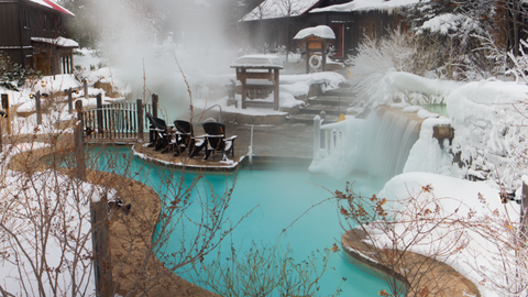 In winter, enjoy your spa.